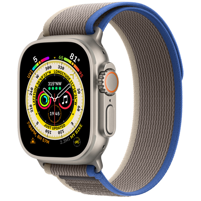 Apple Watch Ultra Trail Loop Серый/Голубой — изображение 1